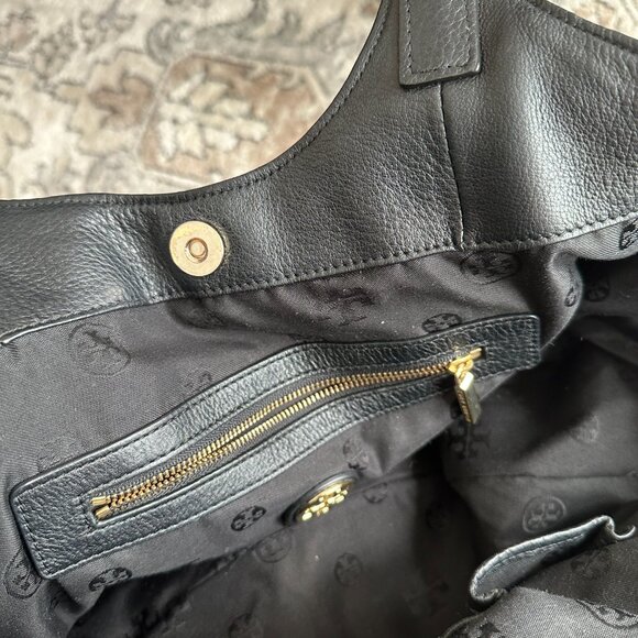 Black Leather Thea Tote - Picture 6 of 6